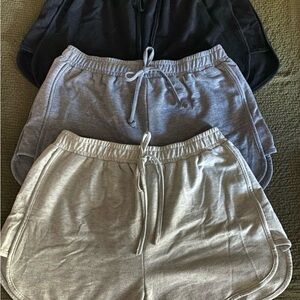 SHEIN Women’s Casual Shorts - Black, Gray, and Cream colored